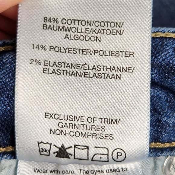 Silver Jeans Womens 32 Blue Mid Rise Boyfriend Dark Wash Stretch Casual Denim - Picture 11 of 12